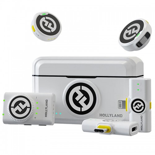میکروفن بی سیم یقه ای هالی لند Hollyland LARK M2 Duo Combo با رنگ سفید
