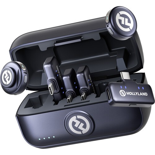 میکروفن بی سیم یقه ای هالی لند Hollyland LARK M3 Combo 2TX&4RX