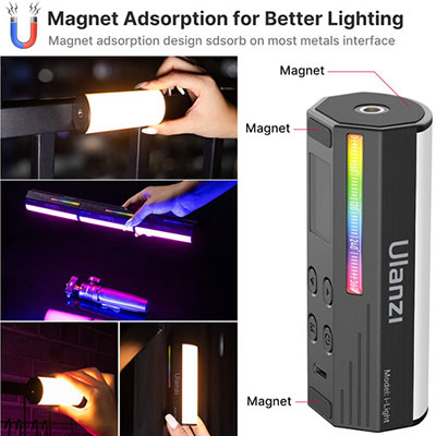 طراحی مگنتی و گزینه‌های نصب Ulanzi I-Light