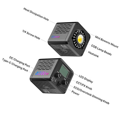لوازم جانبی و سازگاری مانت Ulanzi L024 40W RGB