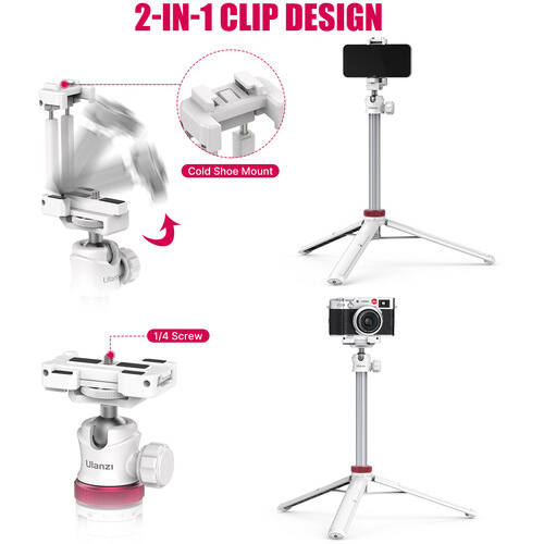 طراحی ۲ در ۱: از سه پایه دوربین تا سلفی استیک Ulanzi MT-44