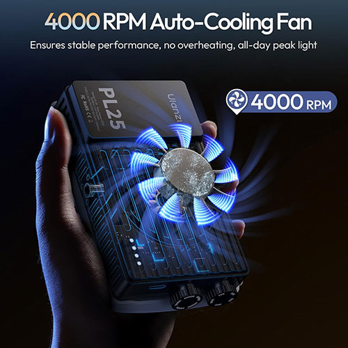 سیستم خنک‌کننده کارآمد Ulanzi PL25