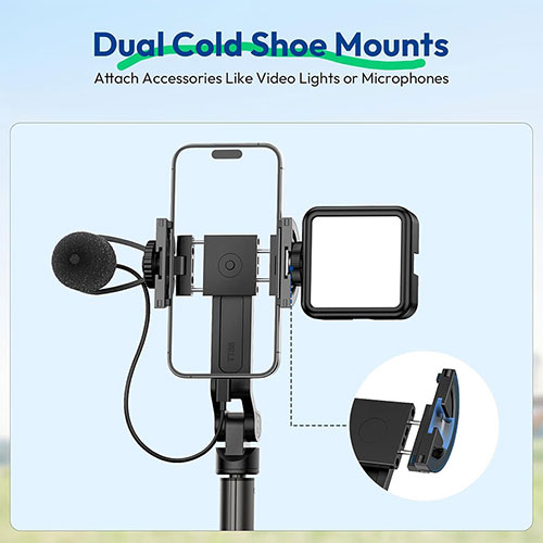 امکانات جانبی: دو پایه کلدشو (Cold Shoe) Ulanzi TT88