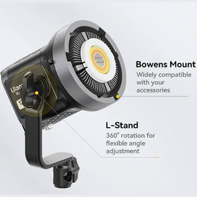 انعطاف‌پذیری در تغذیه Ulanzi COB VL-120Bi