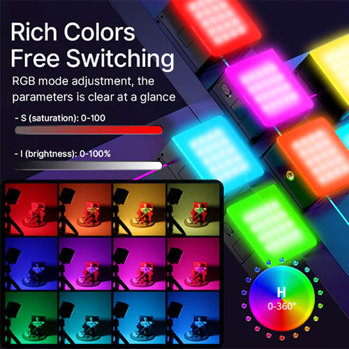 خلاقیت نامحدود با کنترل جامع رنگ و دما Ulanzi VL49 RGB