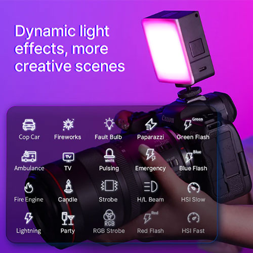 رابط کاربری و کنترل‌ها Ulanzi VL49 RGB